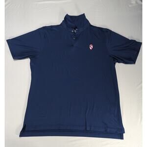 FG Tech Navy Golf Polo Shirt SCCC Logo Size L USA Made